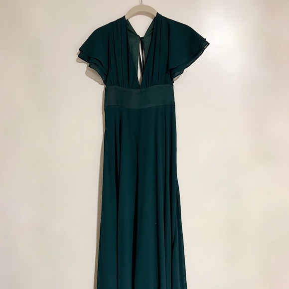 Emerald green long dress - Picture 2 of 5